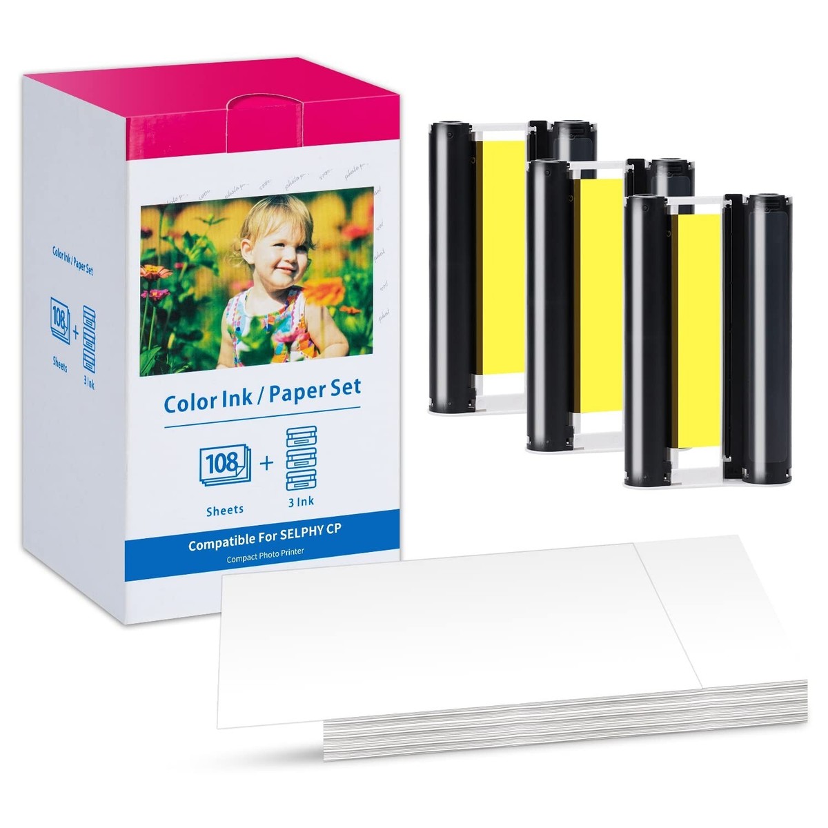 KP-108IN CP1300 Ink and Paper Compatible for Canon Selphy CP1300