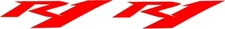 #369(2) 4.0" Red R1 YZF-R1 Yamaha Logo Racing Decal Sticker 1000 Vinyl