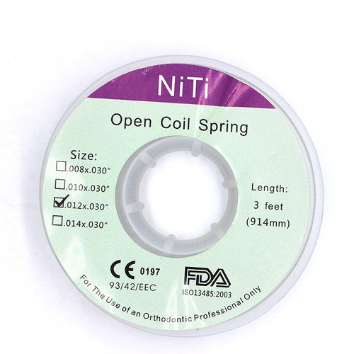 Ressort Niti Orthodontique Open Coil - Diamètre .012 X .030 Pouce, Bobine De 3 Pieds