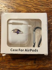 Keephouse Baltimore Ravens AirPods Case With Keychain New Open Box