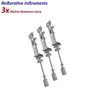 3er Set Dental Instrumente Labor Matrix Band & Halter Tofflimire Elfenbein