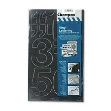 Chartpak Press-On Vinyl Numbers Self Adhesive Black, 3-Inch 10 per Pack 01170