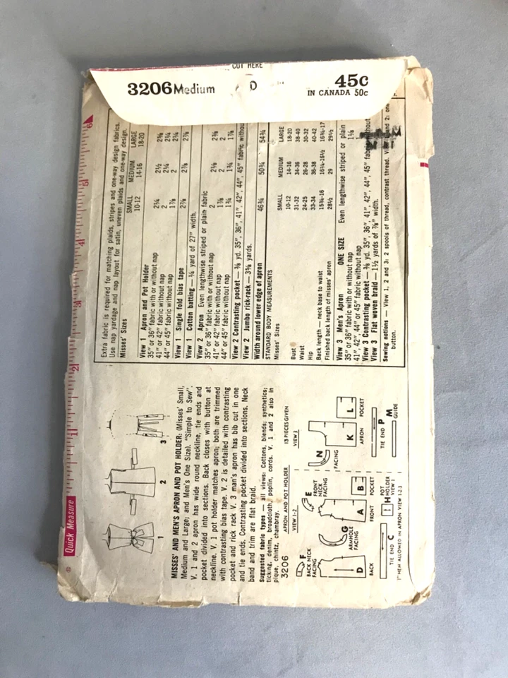 Lot of 7 Vintage Apron Patterns Women Men Cobbler Simplicity 2037 4492 3206 7974 - Image 3 of 4