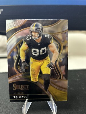 T.J. Watt 2023 Panini Select Football Club Level #217 Yellow PittsburghSteelers