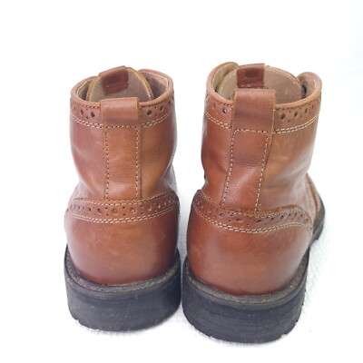Florsheim Estabrook Wingtip Ankle Boots Brown Leather Lace  display picture 2
