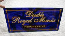 Vtg Double Royal Mania Casino Video Poker Machine Glass 20.5 x 9.50 in READ
