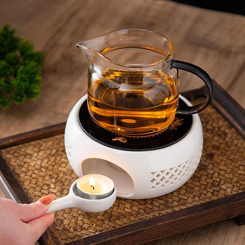 Hollow Candle Teapot Warmer with Candle Tray Tea Warmer Ceramic Teapot - Picture 1 of 13