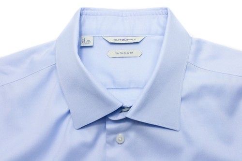 SUITSUPPLY Try On Slim Fit Formal Shirt Men's 45L / 17 3/4L Spread Collar - Picture 4 of 8