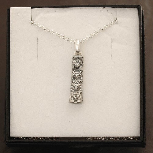 11g Heavy TOTEM POLE Pendant (Necklace) ~ Solid Sterling Silver Handmade UK - Picture 4 of 4