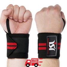 Power weight lifting training wrist wraps gym workout straps supports exercise