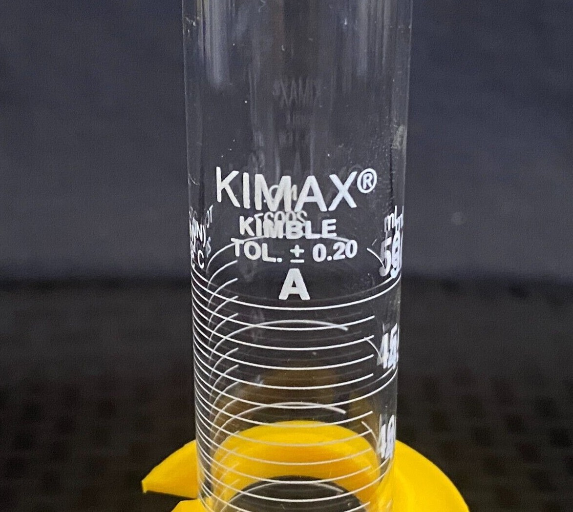 Kimax Glass 50mL TC Graduated Cylinder Class B w/ Hex Base Kimax Glass 50mL TC Graduated Cylinder Class B w/ Hex Base