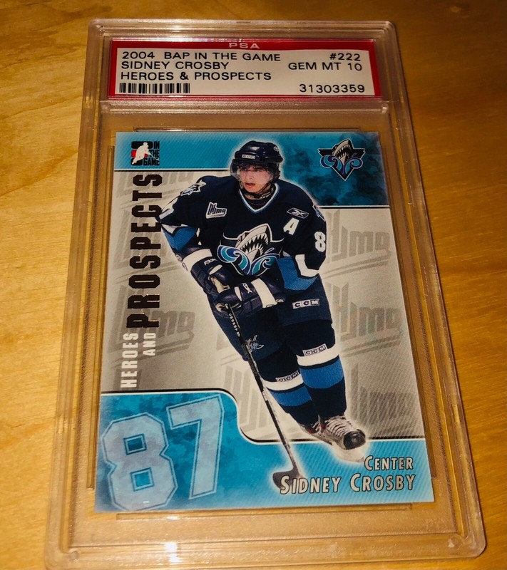 Sidney Crosby 2004 Be A Player BAP In The Game #222 Rookie Card RC PSA GEM MT 10
