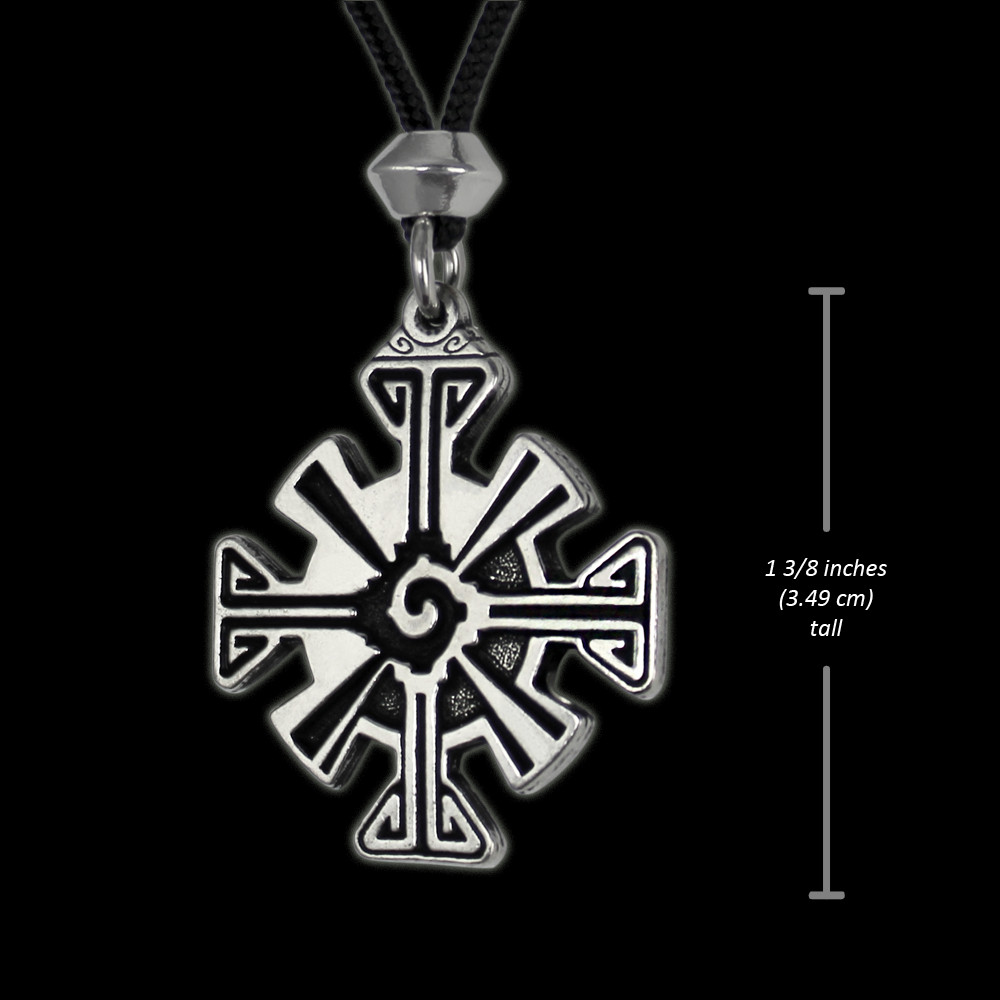 Hunab Ku Mayan Pendant Energy Necklace Talisman Black Sun Sigil Mexican Jewelry