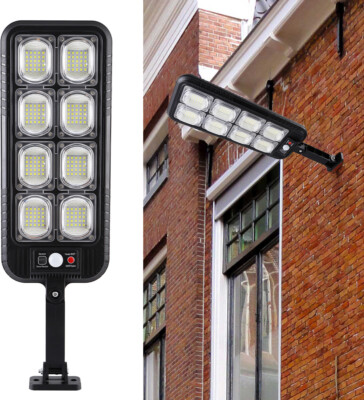 Dusk-Dawn Wall Lamp Solar Street Flood Light LED Lamp Commercial Outdoor Home US