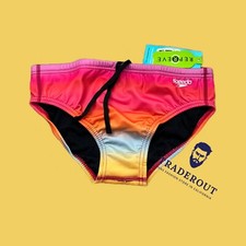 Speedo Men Red ombre endurance swim Brief Swimwear size 30