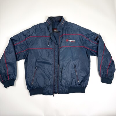 Vintage Appleton Electric Co. Navy Blue XL Stange Apparel Jacket Coat Retro 80s