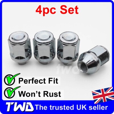 4x ALUFELGENMUTTERN FÜR MAZDA RX-7 RX-8 (M12x1,5) 21MM SECHSKANT ACHSSTEHBOLZEN SILBER