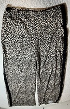Pretty Little Thing Cheetah Print Wide leg Pants Size 10 Y2k 2000’s 2010’s