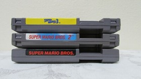 Nintendo NES Games Cartridge Super Mario Bros. 1, 2, 3 Authentic Tested Working