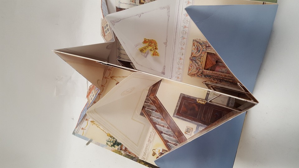 Vintage 3D Edwardian Doll House PopUp Book with Figures Rare