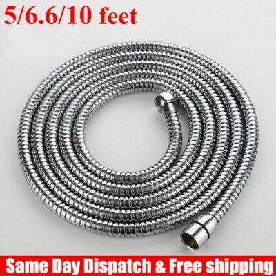 5/6/10 feet Shower Head Hose Handheld Extra Long Stainless Steel Bathroom Tube