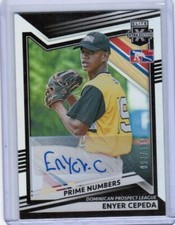 ENYER CEPEDA 2022 ELITE PRIME NUMBERS AUTO RC #93/185 DOMINICAN