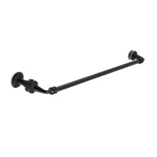 Rondo Cuttable Towel Bar and X Knob Shower Door Combo with Rosette - Matte Black