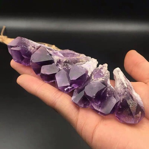 Natural Amethyst Quartz Crystal Cluster Rough Stone Geode Druzy Obelisk Healing - Picture 40 of 48