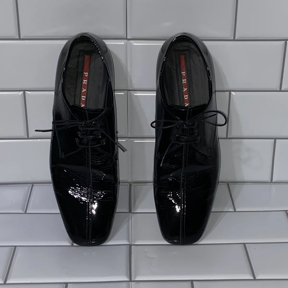Sport Men's Derby Oxford Dress Shoes UK 6 US 7 Black Patent Leather | eBay