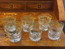 6 Saint Louis Kristall Whiskygläser Golddeko...