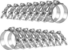 T Bolt Hose Clamp, 8 Sizes 16Pcs Heavy Duty Hose Clamps, 304 Stainless