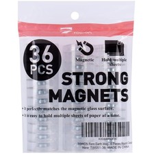 36 Pack Clear Round Magnets for Glass Whiteboard