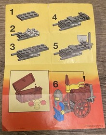 Lego Castle Crusaders Treasure Cart 1463 100% Complete W Instructions Vintage 