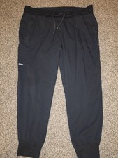 Greys Anatomy Edan Spandex Stretch Womens Scrub Pants Black Large Reg 29"Grsp537