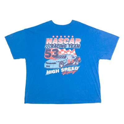 NASCAR High Speed Racing Herren T-Shirt Blau Rundhalsausschnitt 2XL