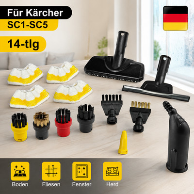 14 er Zubehör Für Kärcher Dampfreiniger Easyfix SC1 SC2 SC3 SC4 SC5 Rundbürst DE