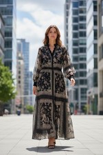 Mango MNG Chiffon Floral Print Maxi Dress SIZES S,M,L