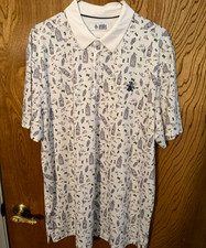 Penguin Original Polo Shirt Size L Featuring an all over print