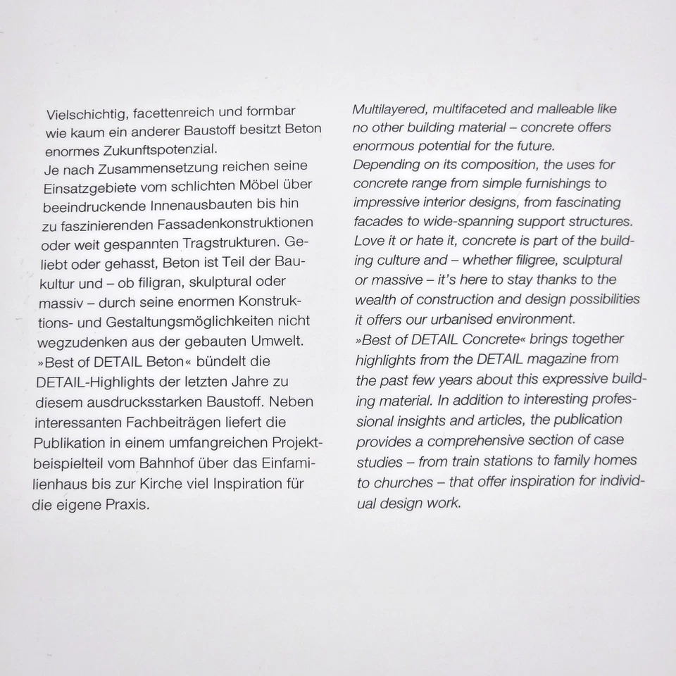 Concrete in Contemporary Architecture Illustrated PB 2016 German English DETAIL - Image 3 of 4