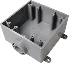 Cantex 5133380U PVC 2-Gang FSE Outdoor Outlet Box 1/2 in.
