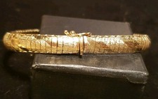 Pulsera grabada en oro amarillo macizo de 10k 13,3 g Italia