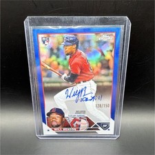 2023 Topps Chrome Will Benson #RA-WB Guardians Rookie Auto Blue Refractor /150