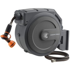Giraffe Tools Retractable Garden Hose Reel Wall Mounted Full Size Watering Hose