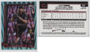 2025 Topps Chrome Aqua RayWave Refractor /199 Rhett Lowder #147 Rookie RC