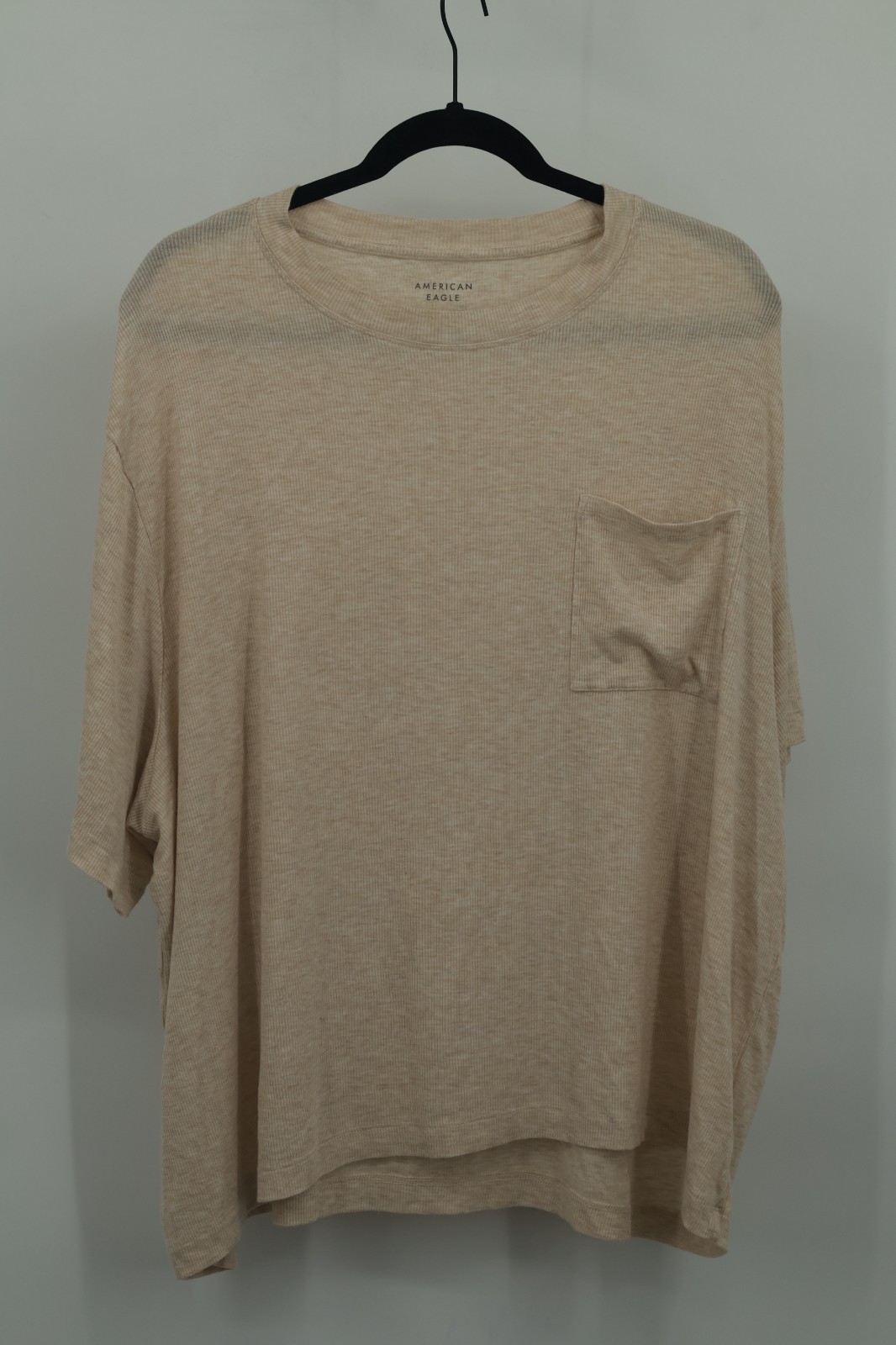 American Eagle Outfitters Soft & Sexy Rib Pocket Oversized Short Sleeve Top XXL