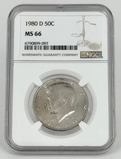 1980-D Kennedy Half Dollar 50C NGC MS66 Brilliant Uncirculated Toned #7