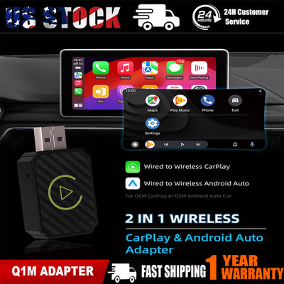 Plug-and-Play Wireless USB CarPlay Adapter for iPhone/Apple   No Wires Needed