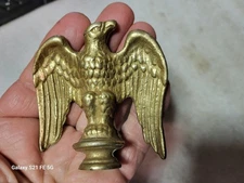 Vintage 3" Brass Tone Eagle Lamp or Flag Pole Finial