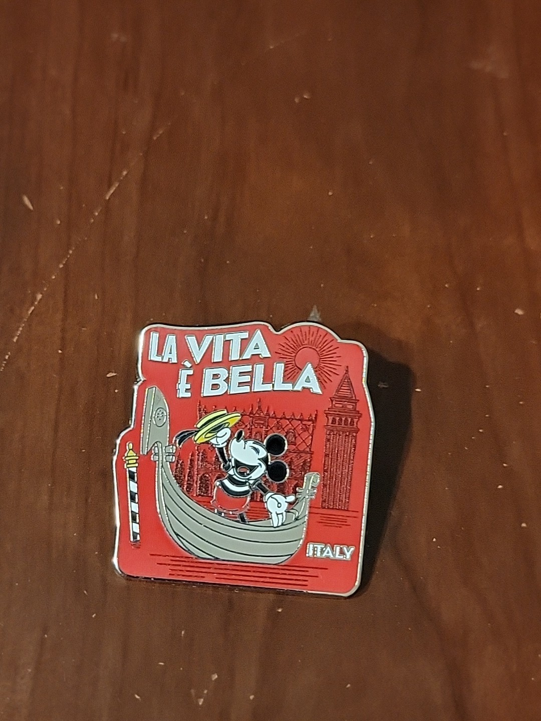 Disney Pin Mickey Singing in Gondola La Vita e Bella Italy World Showcase Epcot