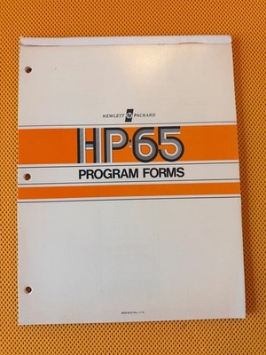[115]  HP-65 Programm Forms Block Letter Size 